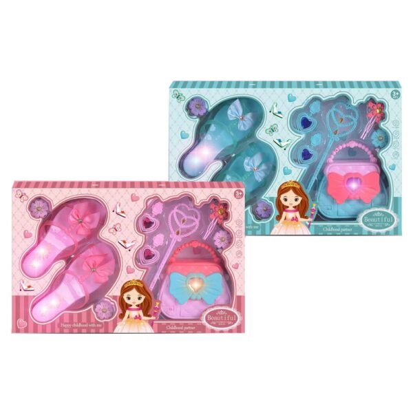 Light Barbie Shoes with Light Peach Heart Bag Jewelry Set - Assorted Colors - Ages 3+