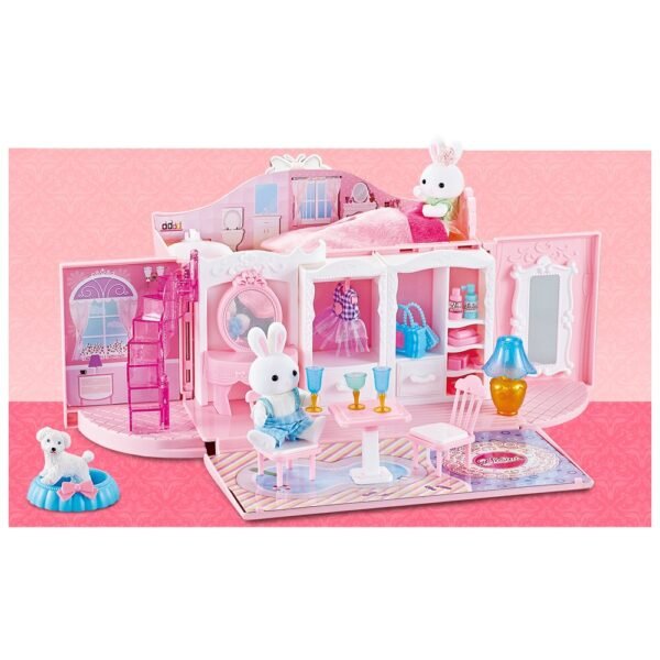 Warm Cottage - Children's Dream Small Bedroom - Rabbit Series Bedroom Handbag - For Ages 3+