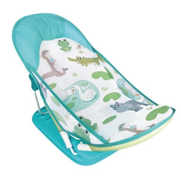 Deluxe Pillow-Free Baby Bather with 3-Position Recline (Green)
