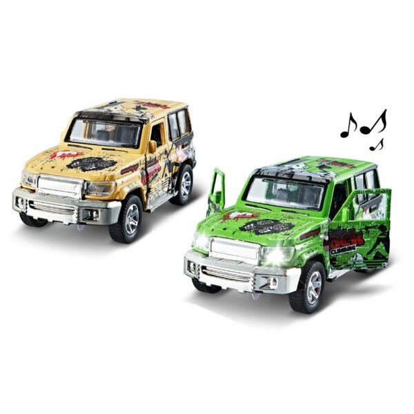 1: 32 GRAFFITI TOYOTA JEEP ALLOY RETURN DOOR OPENER WITH LIGHT AND MUSIC (Assorted Color)
