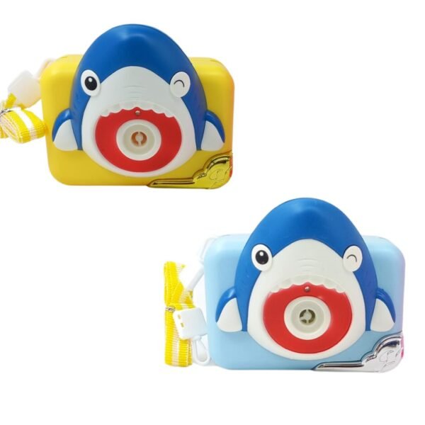 Shark Bubble Blowing Children's Camera - Music and Lights Toy for Kids 3+ - Style May Vary