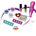 Nail Glam Studio - Nail Dryer - Create Set for Sparkling Nails - Glitter Dispensing Pen - For Ages 6+