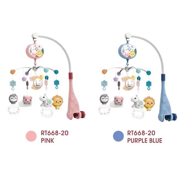 6-Song Rotating Bed Bell with Remote & Projector | 0m+ Educational Toy-Assorted Color