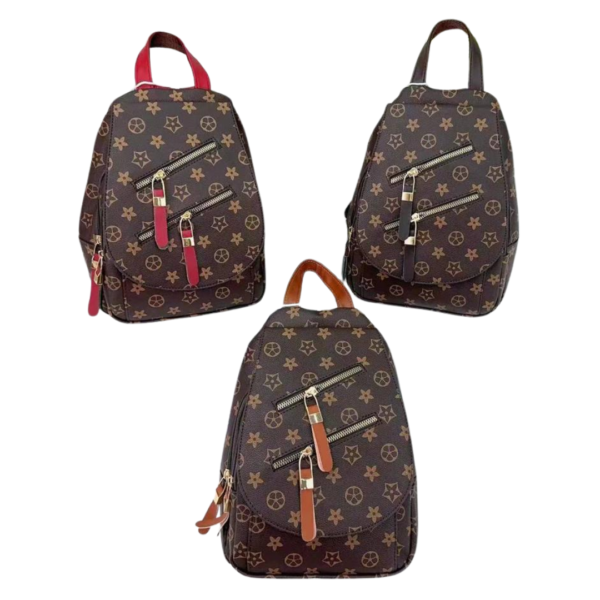 Leather Stylish Zipper Backpack