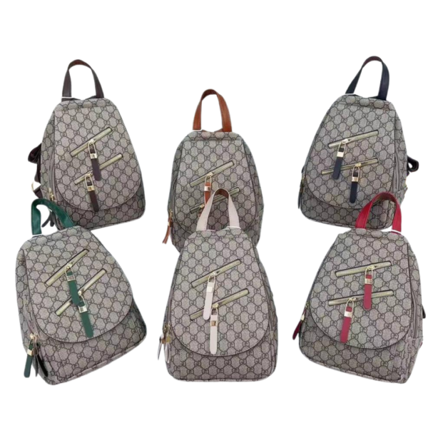 Leather Stylish Zipper Backpack