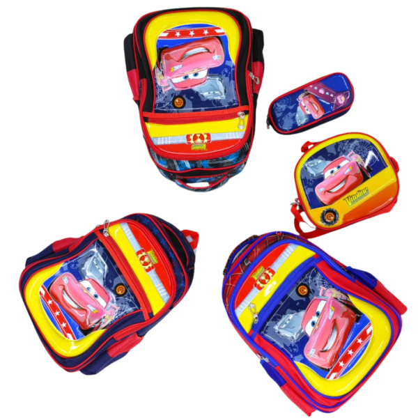 16 inch -  Red Cars Backpack Set