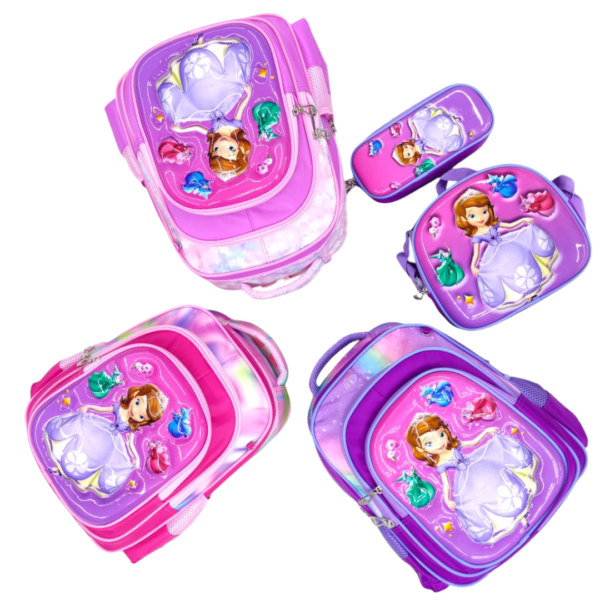 14 inch - Colorful Kids Princess Backpack Set - Girls