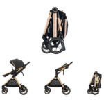 Kidilo - 2 in 1 Baby Stroller, Convertible Bassinet Pushchair - Image 3