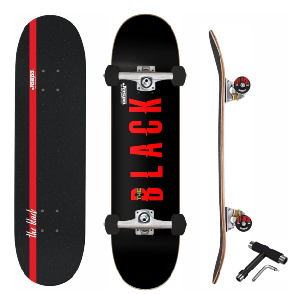 Jaspo The Black Experts 7 Layer Maple Skateboard (6+ Years)