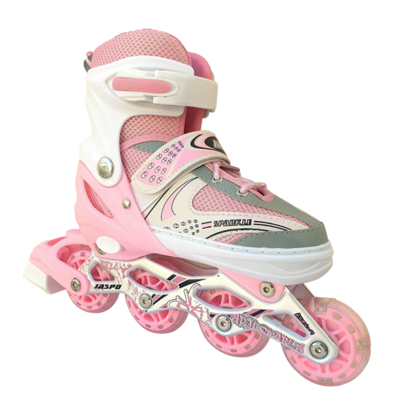 Jaspo Skate Shoes Pink Sparkle Inline (Pink) (Size: S, M, L)