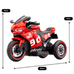 Rechargeable Ride On Motor Bike (Red) (1X12V-4.5AH,2MOTOR) - Image 2