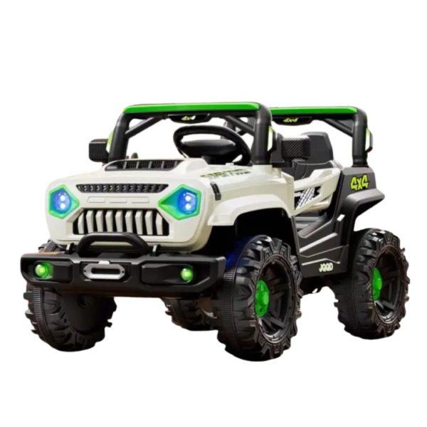 Electric Racing Drift Toy Car Off-Road Vehicle (White) (1X12V-4.5AH,2MOTOR)