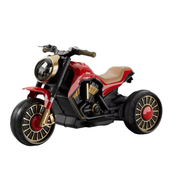 Ride On Electric Kids Motorcycle With Led Light Wheels (Red) (1X12V-4.5AH,2MOTOR)