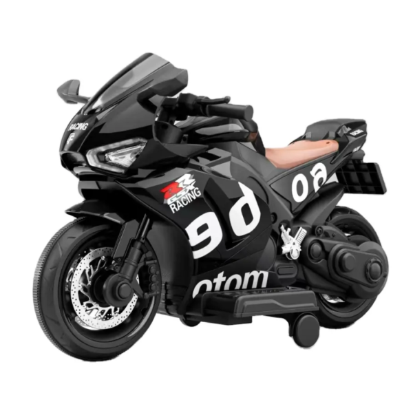 Rechargeable Ride On Motor Bike (Black) (1X12V-4.5AH,2MOTOR)