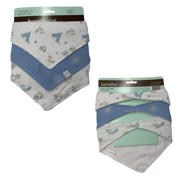 3pcs Baby Triangle Bibs (Boy)