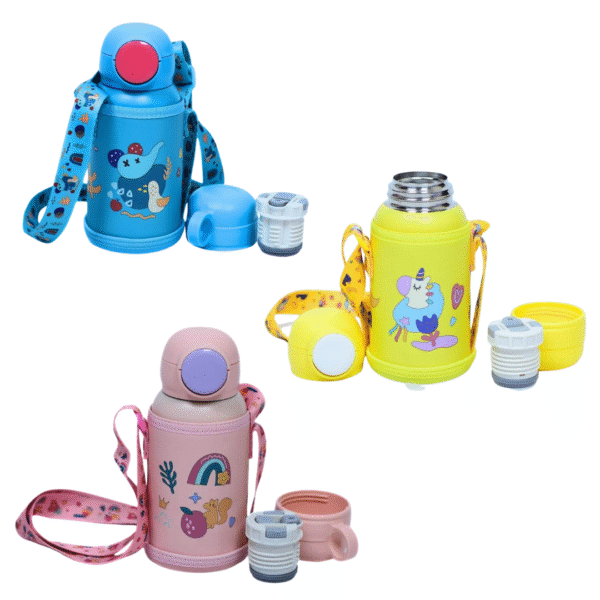 Luck Thermos Water Bottle with Strap and Holder