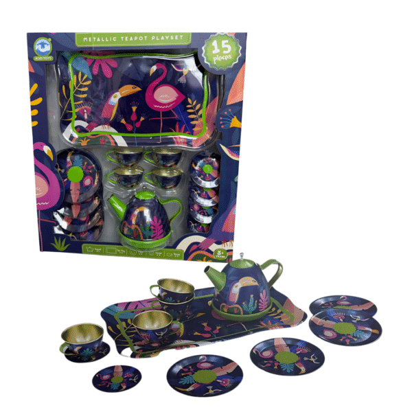 Flamingo Metallic Teapot Playset