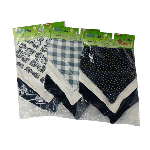 3PCS Baby Bandana Bib Set - Blue Assorted