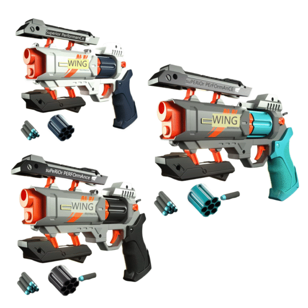 Transforming Revolver Soft Bullet Gun – Safe Action Play - Assorted Color
