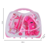 Kids Medical Tool Suitcase – 11-Piece Pink Doctor Play Set with Lights | Ages 3+ - Image 4
